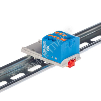 Блок распределительный с вертикал. адаптером на рейки шир. 15/35мм зажим push-in 1 ввод 6кв.мм 6 точек подключения 2.5кв.мм син. DKC DTP1-106-104SPUB-V - smartlife-ural.ru – Екатеринбург