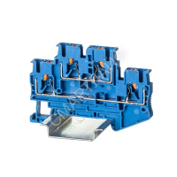 Клемма двухуровневая зажим push-in 4 точки подключения 2.5кв.мм син. DKC VPRTT-2.5-BU - smartlife-ural.ru – Екатеринбург