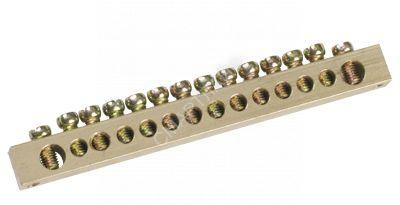 Шина PEN "земля-ноль" 6х9мм 14/2 (14групп/крепеж по краям) IEK YNN11-14-100 - smartlife-ural.ru – Екатеринбург