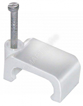 Скоба крепежная плоская с гвоздем d6мм пластик. (уп.100шт) IEK USK21-06-100 - smartlife-ural.ru – Екатеринбург