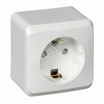Розетка 1-м ОП Этюд 16А IP20 250В с заземл. защ. шторки бел. SE PA16-004B - smartlife-ural.ru – Екатеринбург