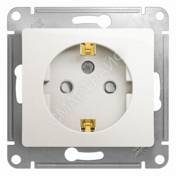 Розетка 1-м СП Glossa 16А IP20 с заземл. защ. шторки механизм перламутр. SE GSL000645 - smartlife-ural.ru – Екатеринбург