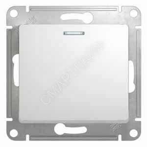 Выключатель 1-кл. СП Glossa 10А IP20 (сх. 1а) 10AX с подсветкой механизм бел. SE GSL000113 - smartlife-ural.ru – Екатеринбург