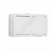 Блок ОП Аллегро 1-кл. вык. + роз. с заземл. защ. шторки с крыш. IP54 бел. UNIVersal 5562968 - smartlife-ural.ru – Екатеринбург