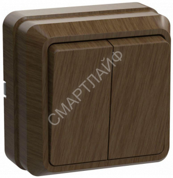 Выключатель 2-кл. ОП Октава 10А IP20 ВС20-2-0-ОД дуб GENERICA EVO20-K04-10-DC - smartlife-ural.ru – Екатеринбург