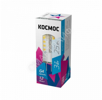 Лампа светодиодная 3Вт 12В G4 4500К КОСМОС LksmLED3wJCG412v45 - smartlife-ural.ru – Екатеринбург
