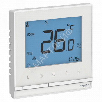 Термостат электронный AtlasDesign 16А для теплого пола с датчиком +5-+35град.C в сборе бел. SE ATN000138 - smartlife-ural.ru – Екатеринбург