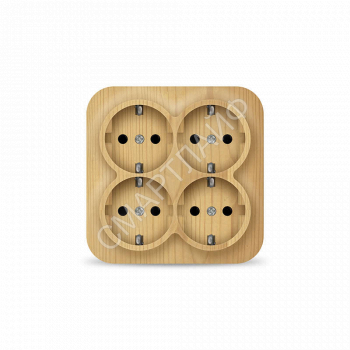 Розетка 4-м ОП 16А IP20 с заземл. сосна квадрат IONICH 1459 - smartlife-ural.ru – Екатеринбург