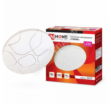 Светильник светодиодный DECO ГЛОРИЯ 18Вт 6500К 1620лм 230В 260х55мм IN HOME 4690612022277 - smartlife-ural.ru – Екатеринбург