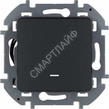 Выключатель 1-кл. Inspiria 10А IP20 250В 10AX с подсветкой/индикацией механизм антрацит IEK 673613 - smartlife-ural.ru – Екатеринбург
