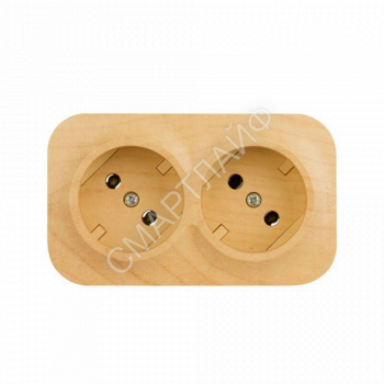 Розетка 2-м ОП Quteo 16А IP20 250В 2х2P без заземл. без защ. шторок дерево IEK 782281 - smartlife-ural.ru – Екатеринбург