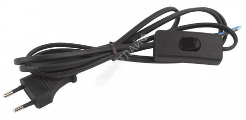 Шнур для бра 1.8м ШВВП 2х0.5 черн. UX-ШВВП-S-1.8m-B ЭРА Б0044072 - smartlife-ural.ru – Екатеринбург