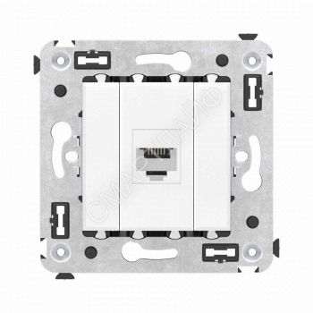 Розетка телефонная 1-м СП Avanti "Белое облако" RJ12 без шторок механизм DKC 4400613 - smartlife-ural.ru – Екатеринбург