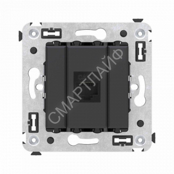 Розетка компьютерная 1-м СП Avanti "Черный матовый" RJ45 кат.6 без шторок механизм DKC 4412693 - smartlife-ural.ru – Екатеринбург
