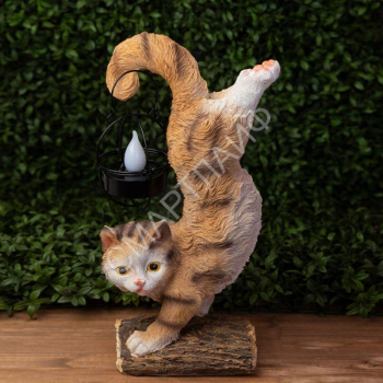 Светильник садовый ERASF22-01 "Кот Акробат" 37см уличный на солнечн. батареях Эра Б0053352 - smartlife-ural.ru – Екатеринбург