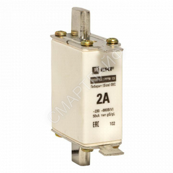 Вставка плавкая ППН-33 100/2А габарит 00C PROxima EKF fus-33/100/2 - smartlife-ural.ru – Екатеринбург