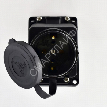 Розетка ОП 16А 2P+PE IP44 220-240В наклонная каучук LEZARD 106-0400-0104/104 - smartlife-ural.ru – Екатеринбург
