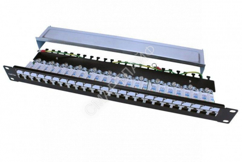Патч-панель 19дюйм 1U кат.5E полн. экранир. 24 порта RJ45 Dual IDC ROHS PP3-19-24-8P8C-C5E-SH-110D черн. Hyperline 246037 - smartlife-ural.ru – Екатеринбург