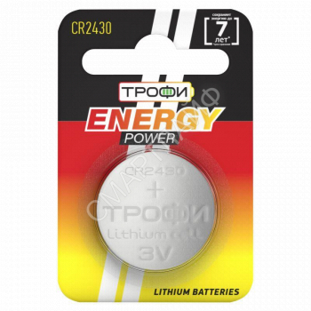 Элемент питания литиевый CR2430-1BL (блист. 1шт) Трофи Б0003653 - smartlife-ural.ru – Екатеринбург