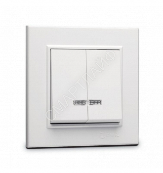 Выключатель 2-кл. СП Karea 10А IP20 с подсветкой бел. Makel 56001023 - smartlife-ural.ru – Екатеринбург