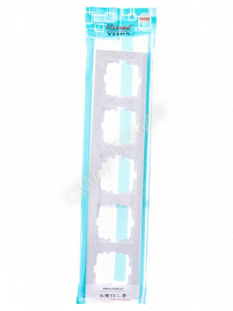 Рамка 5-местн. горизонт. VESNA бел. LEZARD 742-0200-150 - smartlife-ural.ru – Екатеринбург