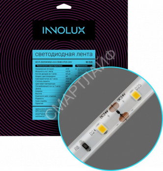 Лента светодиодная 93 520 СДЛ-2835WW60-4.8-CRI80-IP65-24V (уп.5м) INNOLUX 93520 - smartlife-ural.ru – Екатеринбург