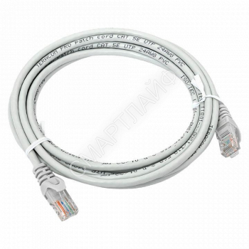 Патч-корд кат.5E UTP неэкранир. PVC 1Гбит/с 3м сер. TERACOM EKF TRC-5EUTP-PVC-3M-GY - smartlife-ural.ru – Екатеринбург