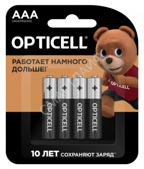 Элемент питания алкалиновый AAA/LR03 (блист. 4шт) Basic Opticell 5051002/6051002 - smartlife-ural.ru – Екатеринбург