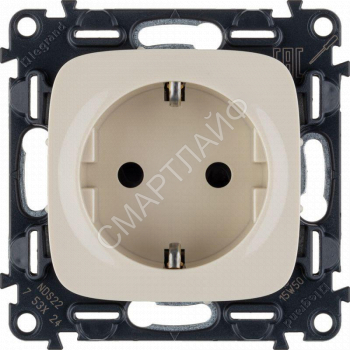 Розетка 1-м СП Valena Allure 16А IP20 250В 2P+E защ. шторки винтов. клеммы с лицев. панелью механизм сл. кость Leg 753824 - smartlife-ural.ru – Екатеринбург