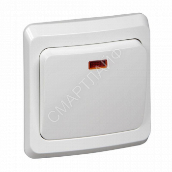 Выключатель 1-кл. СП Этюд 10А IP20 с подсветкой бел. SE BC10-005B - smartlife-ural.ru – Екатеринбург