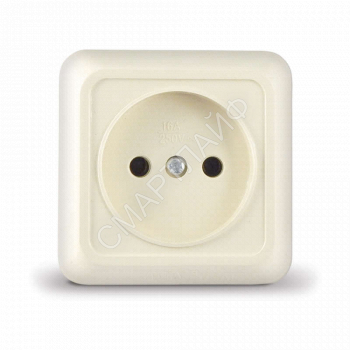 Розетка 1-м ОП Олимп 16А IP20 без заземл. сл. кость UNIVersal Б-О0022 - smartlife-ural.ru – Екатеринбург