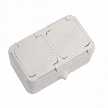 Розетка 2-м ОП 16А IP44 с заземл. п/герм. бел. Makel 18354 - smartlife-ural.ru – Екатеринбург