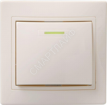 Выключатель 1-кл. СП Кварта 10А IP20 ВС10-1-1-ККм с индикацией крем. GENERICA EVK11-K33-10-DM - smartlife-ural.ru – Екатеринбург