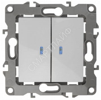 Выключатель 2-кл. СП Эра12 12-1105-01 10А IP20 250В 10AX с подсветкой механизм бел. Эра Б0014657 - smartlife-ural.ru – Екатеринбург