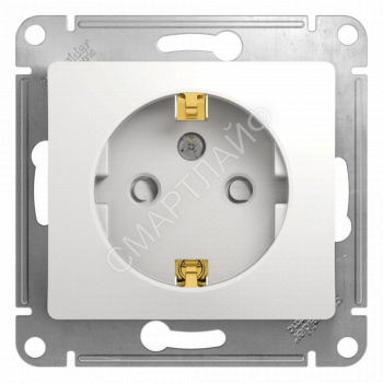 Розетка 1-м СП Glossa 16А IP20 с заземл. защ. шторки механизм бел. SE GSL000145 - smartlife-ural.ru – Екатеринбург