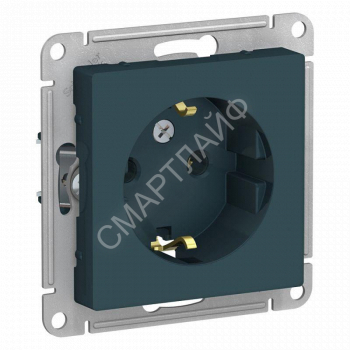 Розетка 1-м СП AtlasDesign 16А IP20 с заземл. механизм изумруд SE ATN000843 - smartlife-ural.ru – Екатеринбург