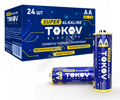 Элемент питания алкалиновый AA/LR6 (уп.24шт) TOKOV ELECTRIC TKE-ALS-LR6/C24 - smartlife-ural.ru – Екатеринбург