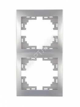 Рамка 2-м Mira вертикал. сер. метал. LEZARD 701-1000-152 - smartlife-ural.ru – Екатеринбург