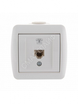 Розетка телефонная 1-м ОП Nata RJ11 бел. LEZARD 710-0200-137 - smartlife-ural.ru – Екатеринбург