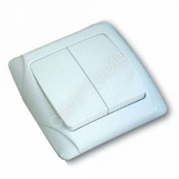 Выключатель 2-кл. СП Маргарита 10А IP20 бел. UNIVersal М0023 - smartlife-ural.ru – Екатеринбург