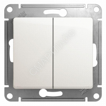 Выключатель 2-кл. СП Glossa 10А IP20 (сх. 5) 10AX механизм перламутр. SE GSL000651 - smartlife-ural.ru – Екатеринбург