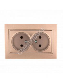 Розетка 2-м СП Mira 16А IP20 без заземл. со вставкой керамика свет. корич. перламутр. LEZARD 701-3131-128 - smartlife-ural.ru – Екатеринбург