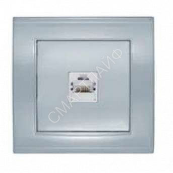 Розетка компьютерная 1-м СП Бриллиант серебр. UNIVersal 7949858 - smartlife-ural.ru – Екатеринбург