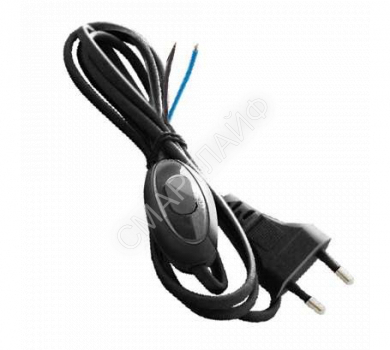 Шнур для бра ШВВП 2х0.75 с проходн. выкл. еврослот 1.7м черн. UNIVersal А1060 Ч - smartlife-ural.ru – Екатеринбург