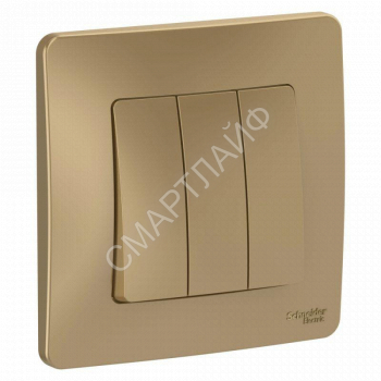 Выключатель 3-кл. СП Blanca 10А IP20 (сх. 1+1+1) 250В титан SE BLNVS100504 - smartlife-ural.ru – Екатеринбург