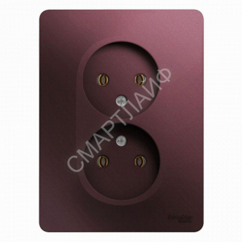 Розетка 2-м СП Glossa 16А IP20 250В без заземл. в сборе баклажан. SE GSL001120 - smartlife-ural.ru – Екатеринбург