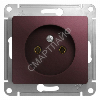 Розетка 1-м СП Glossa 16А IP20 250В без заземл. механизм баклажан. SE GSL001141 - smartlife-ural.ru – Екатеринбург
