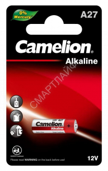 Элемент питания алкалиновый A27/LR27A 12В Mercury Free A27-BP1 для пультов сигнализаций BL-1 (блист.1шт) Camelion 12829 - smartlife-ural.ru – Екатеринбург