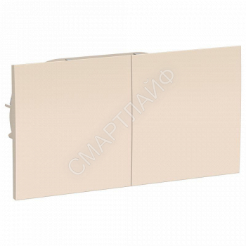 Розетка 2-м СП AtlasDesign 16А IP20 с заземл. защ. шторки со сдвижн. крышкой в сборе беж. SE ATN000228 - smartlife-ural.ru – Екатеринбург