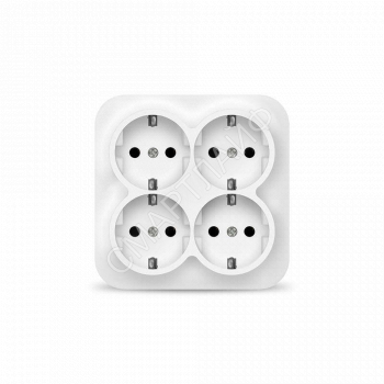 Розетка 4-м ОП 16А IP20 с заземл. бел. квадрат IONICH 1449 - smartlife-ural.ru – Екатеринбург